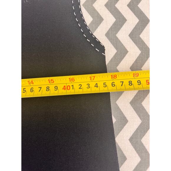 Chico’s Design Black Open Front Cardigan & Tank Set Size 1 Contrast Stitch Trim - Picture 6 of 8